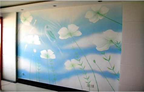 弥渡画墙绘怎么画好白云的蓬松感？