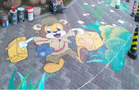 弥渡夏季画地面彩绘会遇到的问题