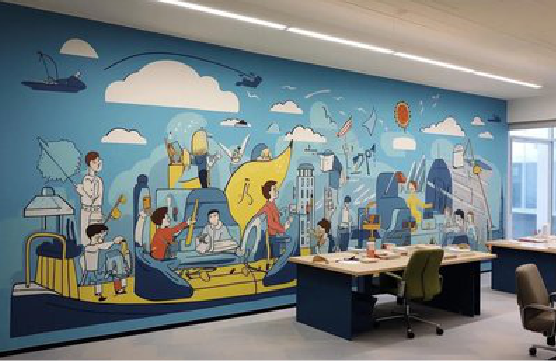 弥渡办公室墙绘的特点。