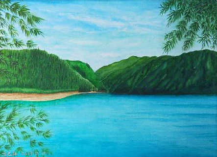 弥渡在墙绘中，如何绘画绿水青山？